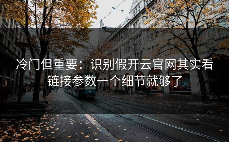 冷门但重要：识别假开云官网其实看链接参数一个细节就够了